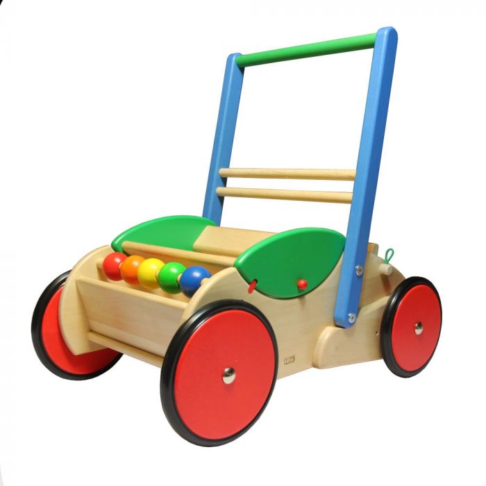 Lauflernwagen für Kinder, aus massivem Holz